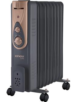 Обогреватель ENGY EN-2409 Loft, масляный, напольный, 2000 Вт, 20 м², черный