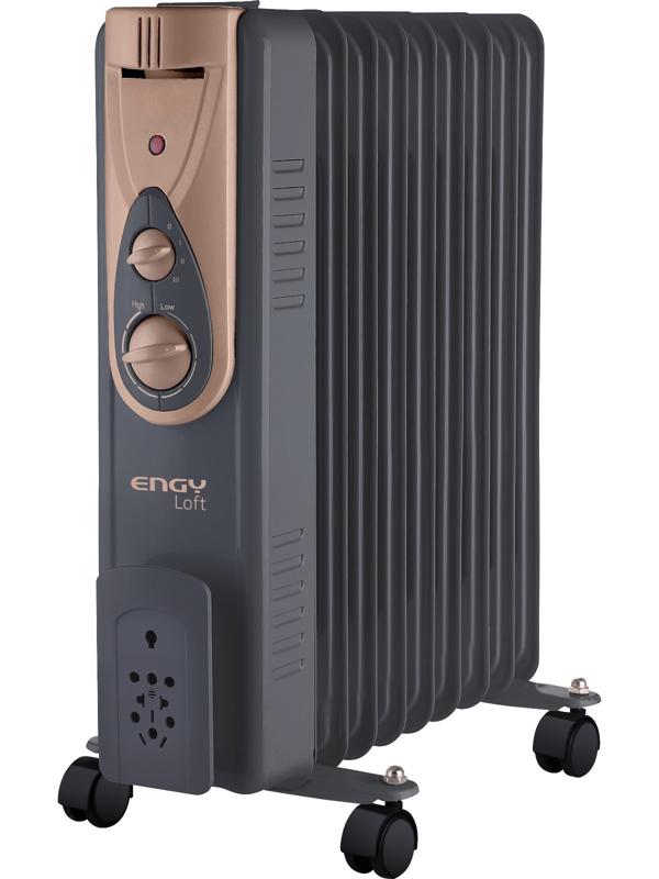 Обогреватель ENGY EN-2409 Loft, масляный, напольный, 2000 Вт, 20 м², черный