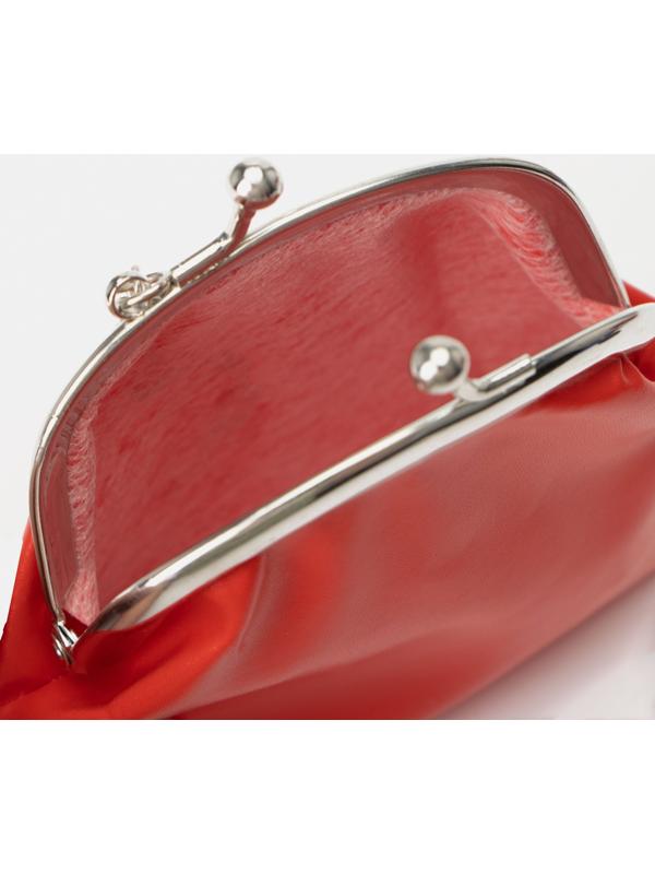 Кошелёк на фермуаре, цвет красный