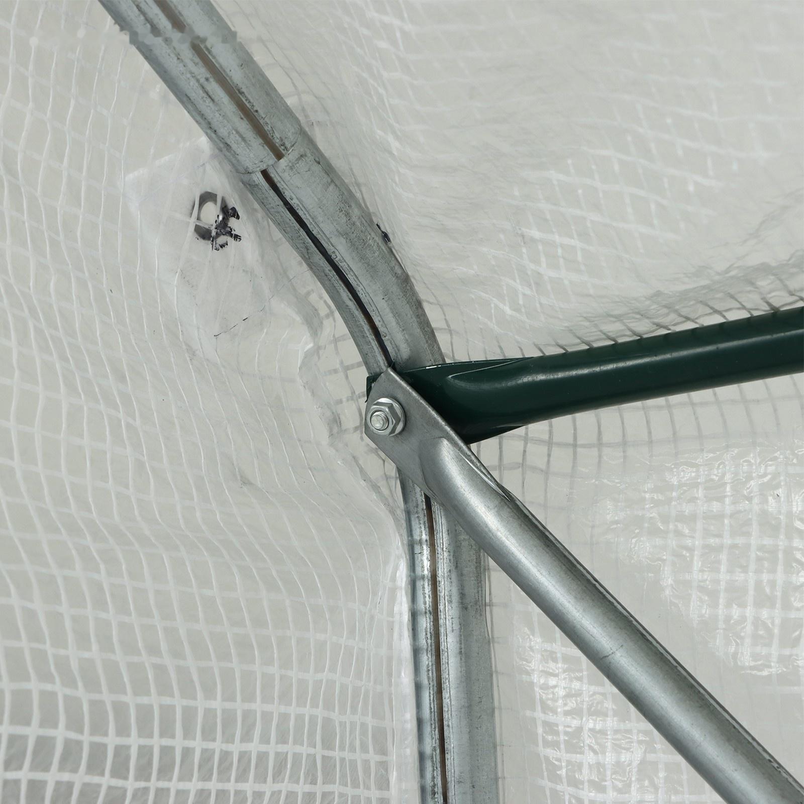 Теплица с оцинкованным каркасом, армированная плёнка, 2.5 × 2.45 × 2.1 м, с дверью и форточкой, профиль 25 × 25 мм