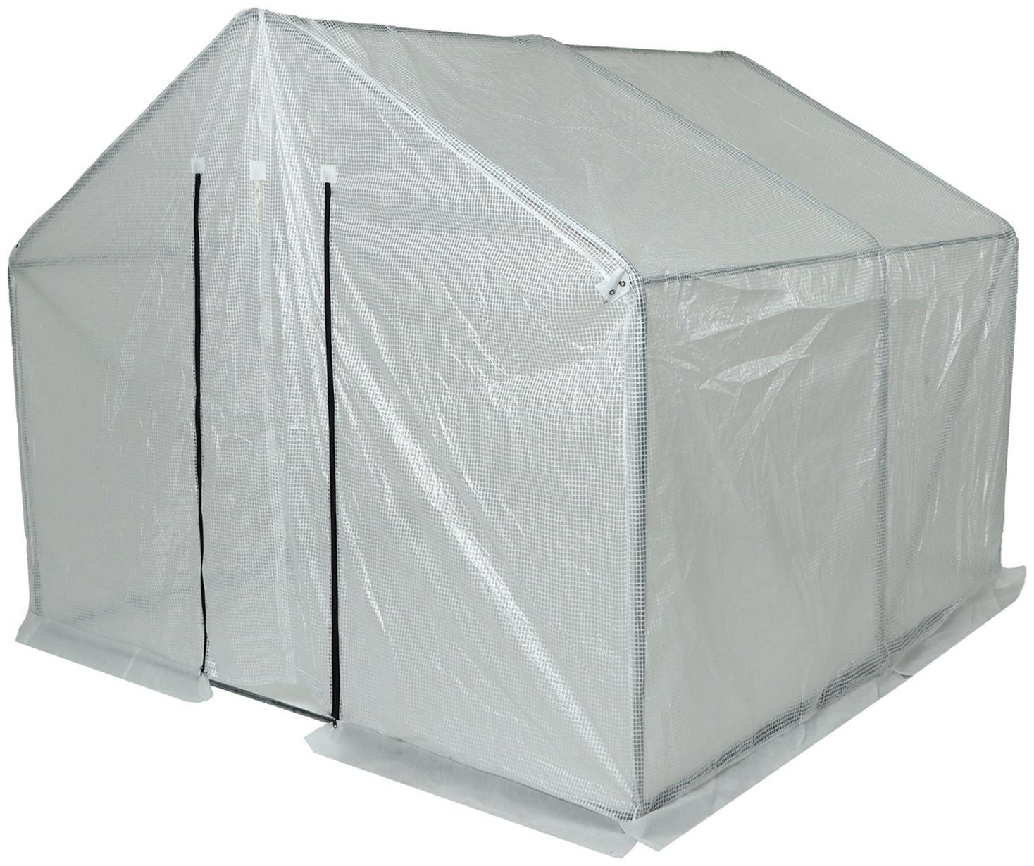 Теплица с оцинкованным каркасом, армированная плёнка, 2.5 × 2.45 × 2.1 м, с дверью и форточкой, профиль 25 × 25 мм