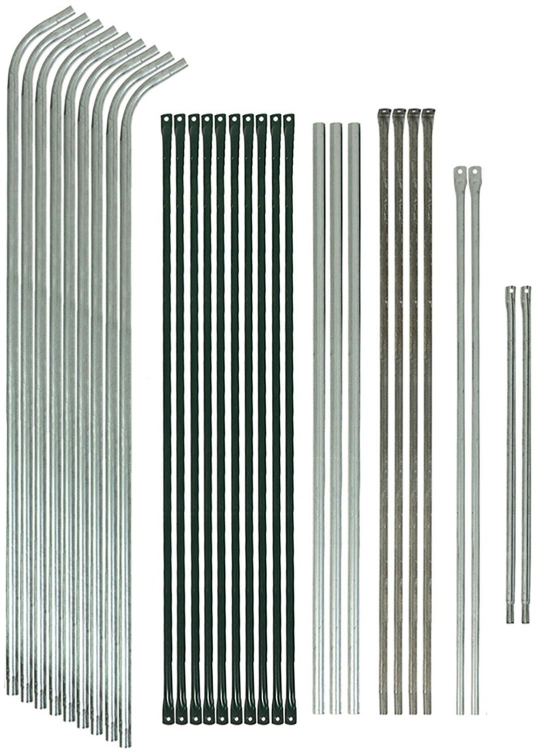 Теплица с оцинкованным каркасом, армированная плёнка, 2.5 × 2.45 × 2.1 м, с дверью и форточкой, профиль 25 × 25 мм