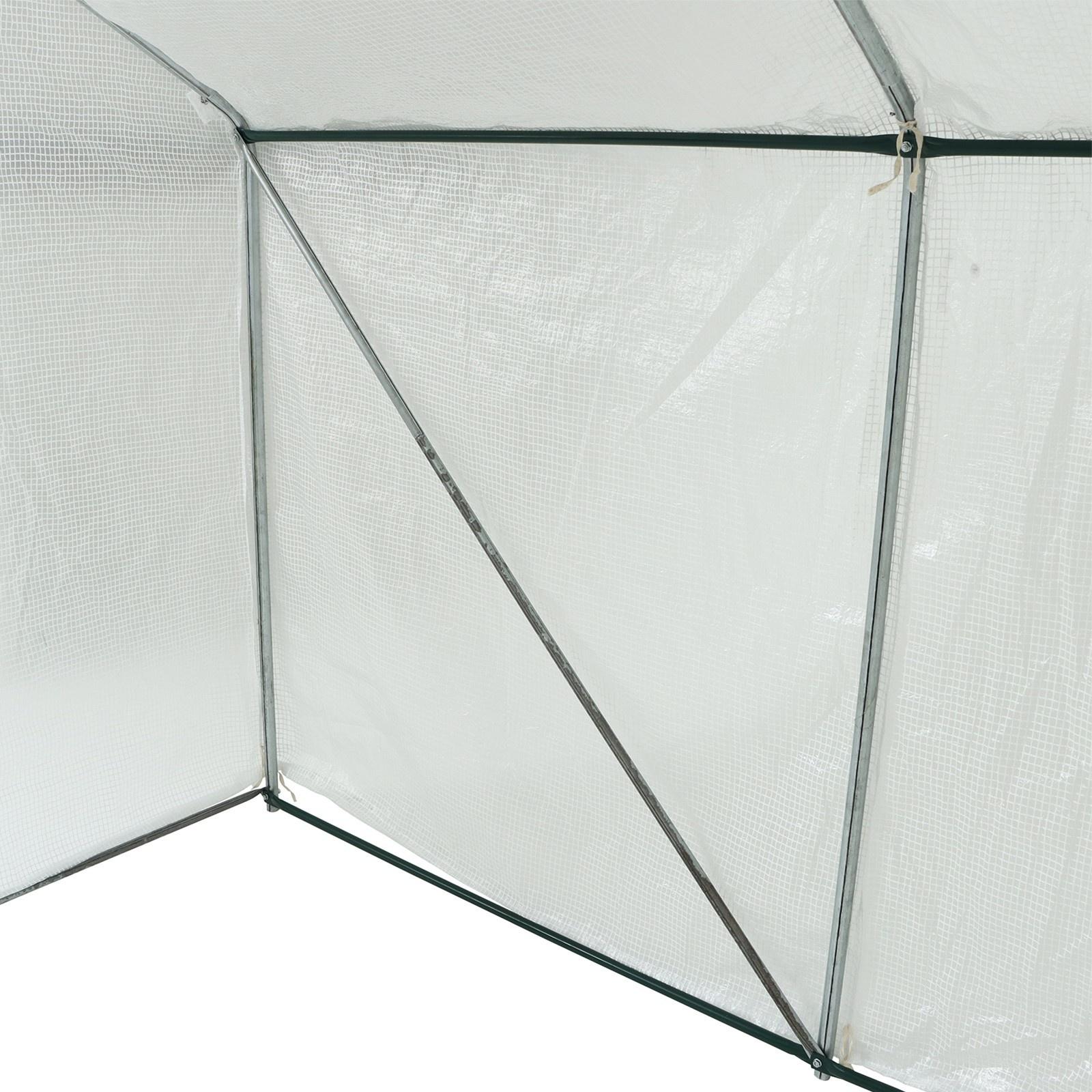 Теплица с оцинкованным каркасом, армированная плёнка, 2.5 × 2.45 × 2.1 м, с дверью и форточкой, профиль 25 × 25 мм
