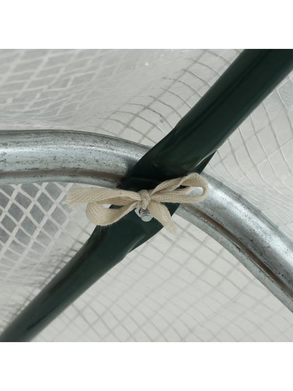 Теплица с оцинкованным каркасом, армированная плёнка, 2.5 × 2.45 × 2.1 м, с дверью и форточкой, профиль 25 × 25 мм