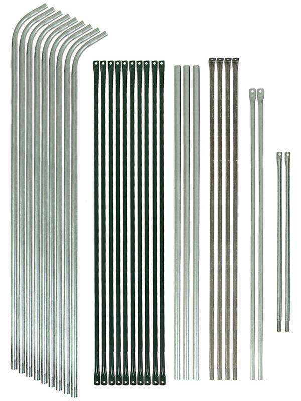 Теплица с оцинкованным каркасом, армированная плёнка, 2.5 × 2.45 × 2.1 м, с дверью и форточкой, профиль 25 × 25 мм