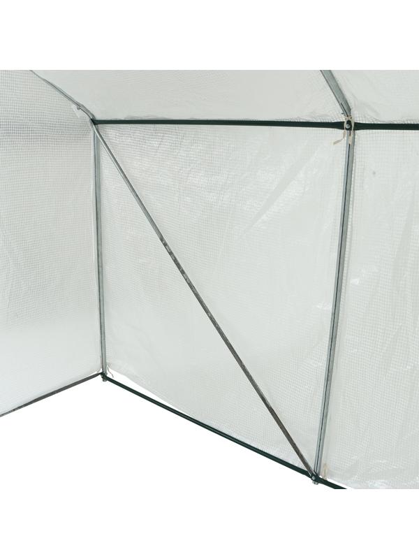 Теплица с оцинкованным каркасом, армированная плёнка, 2.5 × 2.45 × 2.1 м, с дверью и форточкой, профиль 25 × 25 мм