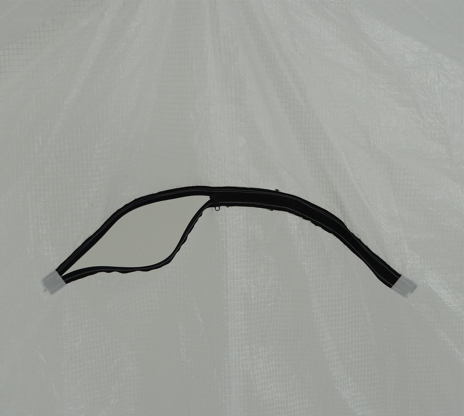 Теплица с оцинкованным каркасом, армированная плёнка, 3.7 × 2.45 × 2.1 м, с дверью и форточкой, профиль 25 × 25 мм