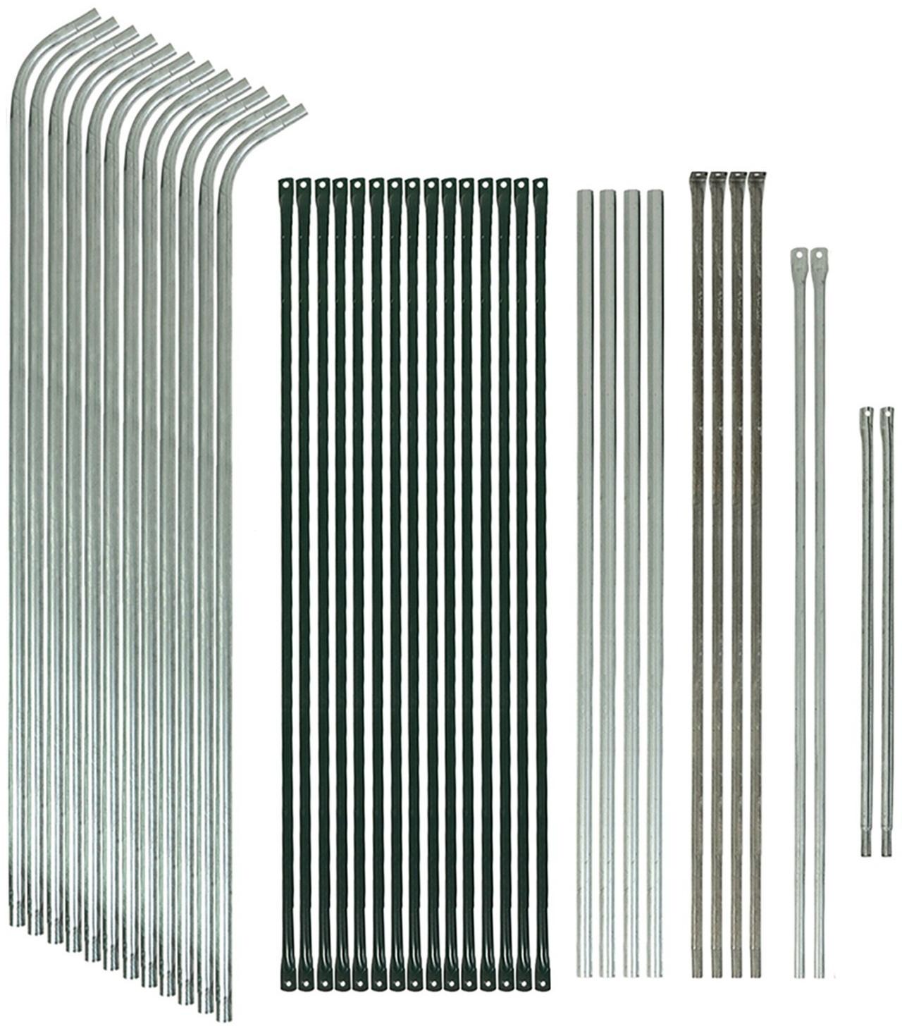 Теплица с оцинкованным каркасом, армированная плёнка, 3.7 × 2.45 × 2.1 м, с дверью и форточкой, профиль 25 × 25 мм