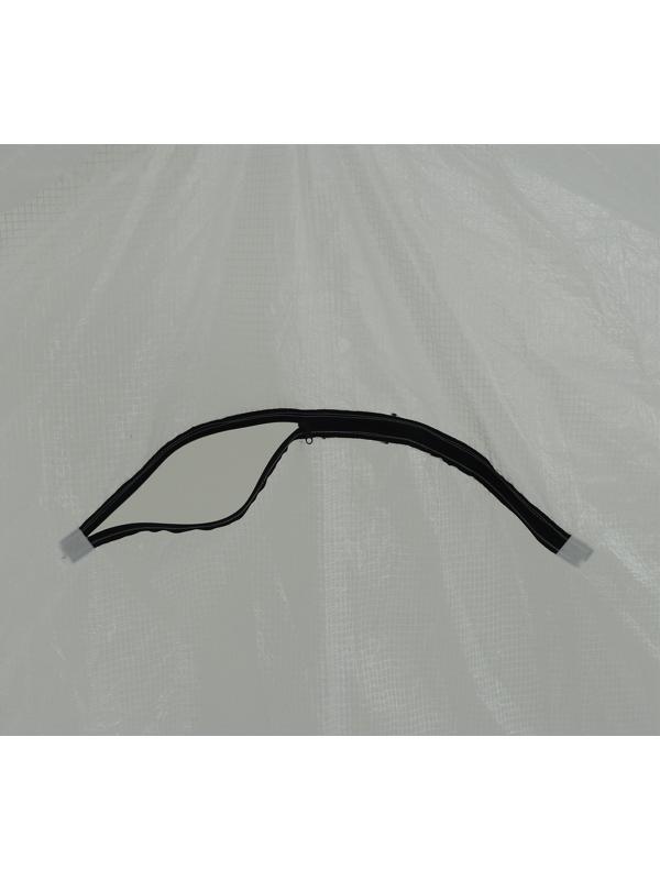 Теплица с оцинкованным каркасом, армированная плёнка, 3.7 × 2.45 × 2.1 м, с дверью и форточкой, профиль 25 × 25 мм