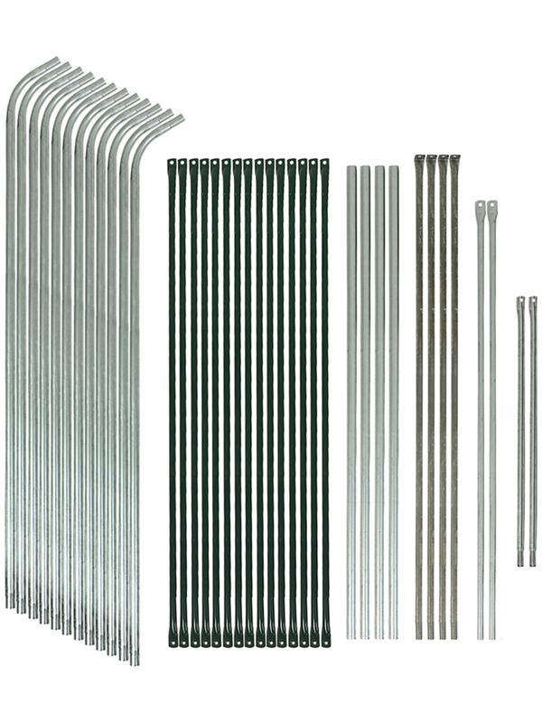 Теплица с оцинкованным каркасом, армированная плёнка, 3.7 × 2.45 × 2.1 м, с дверью и форточкой, профиль 25 × 25 мм