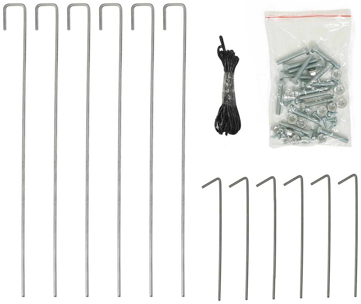 Теплица с оцинкованным каркасом, армированная плёнка, 4.9 × 2.45 × 2.1 м, с дверью и форточкой, профиль 25 × 25 мм