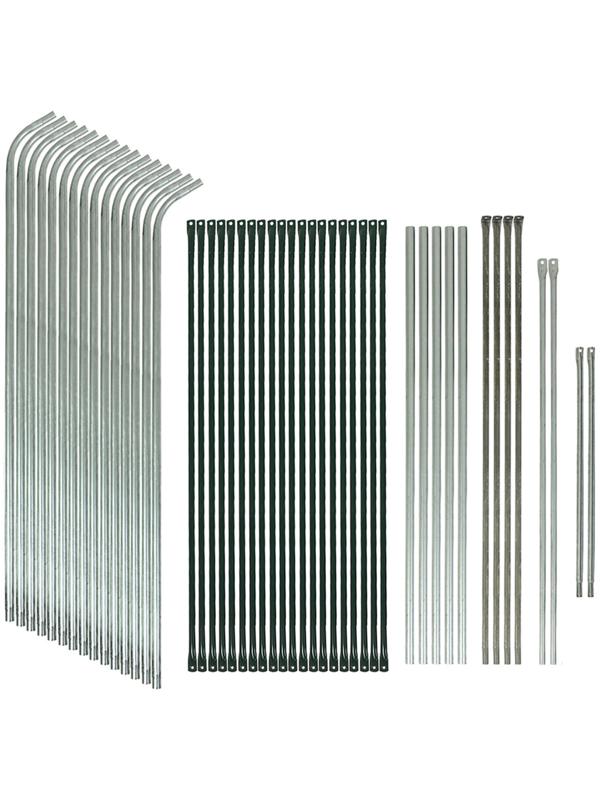 Теплица с оцинкованным каркасом, армированная плёнка, 4.9 × 2.45 × 2.1 м, с дверью и форточкой, профиль 25 × 25 мм