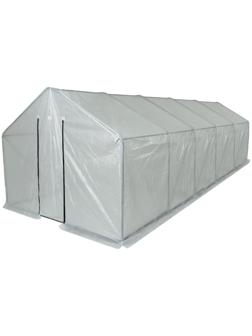 Теплица с оцинкованным каркасом, 6.1 × 2.45 × 2.1 м, садовая, с дверью и форточкой, профиль 25 × 25 мм, армированная плёнка