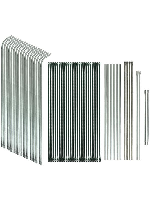 Теплица с оцинкованным каркасом, 6.1 × 2.45 × 2.1 м, садовая, с дверью и форточкой, профиль 25 × 25 мм, армированная плёнка