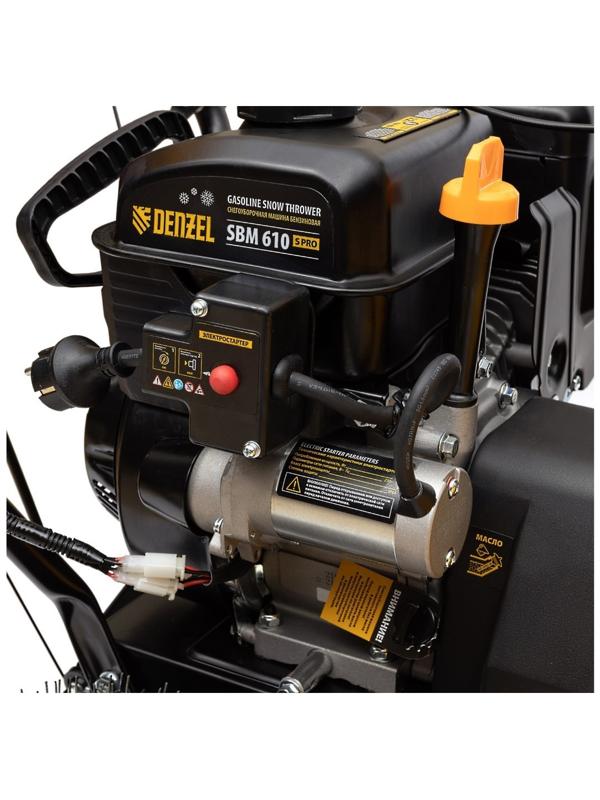 Снегоуборщик Denzel SBM 610S PRO, 4Т, 7 л.с., скорости 6/2, эл.старт, фара, обогрев ручек