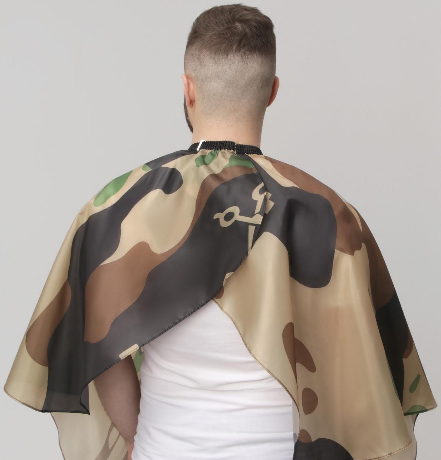 Пеньюар парикмахерский, с крючком, цвет хаки