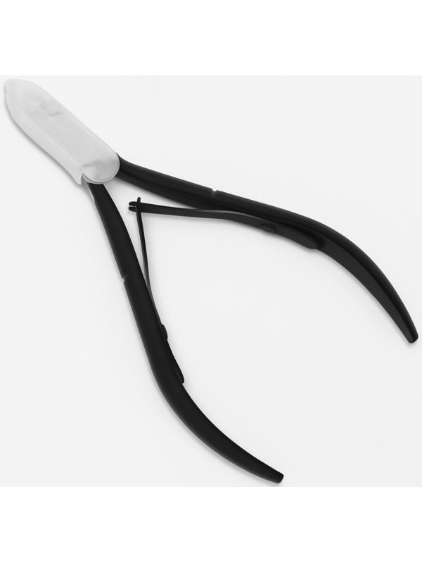 Кусачки маникюрные для кутикулы, двойная пружина, 11 см, длина лезвия - 8 мм, на блистере, цвет серебристый/чёрный