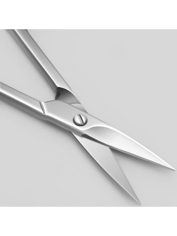 Ножницы маникюрные «Premium», прямые, широкие, 9,5 см, на блистере, цвет серебристый