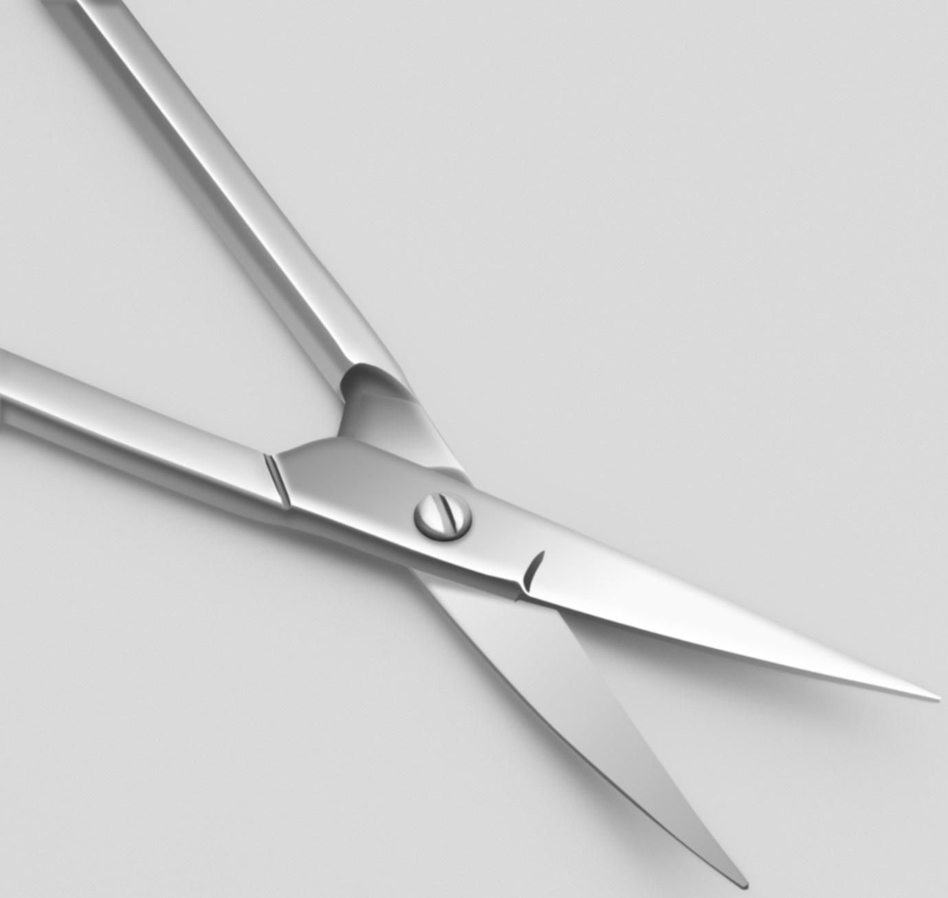 Ножницы маникюрные «Premium», загнутые, узкие, 10,5 см, на блистере, цвет серебристый