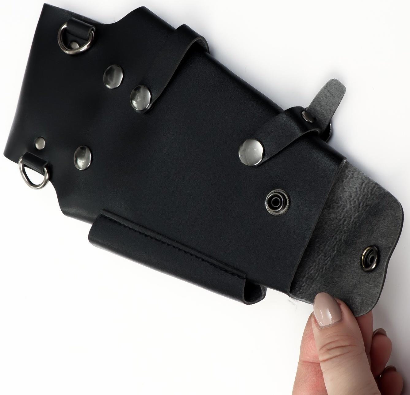 Сумка для мастера, 23 × 12 см, длина ремня 119 см, цвет чёрный