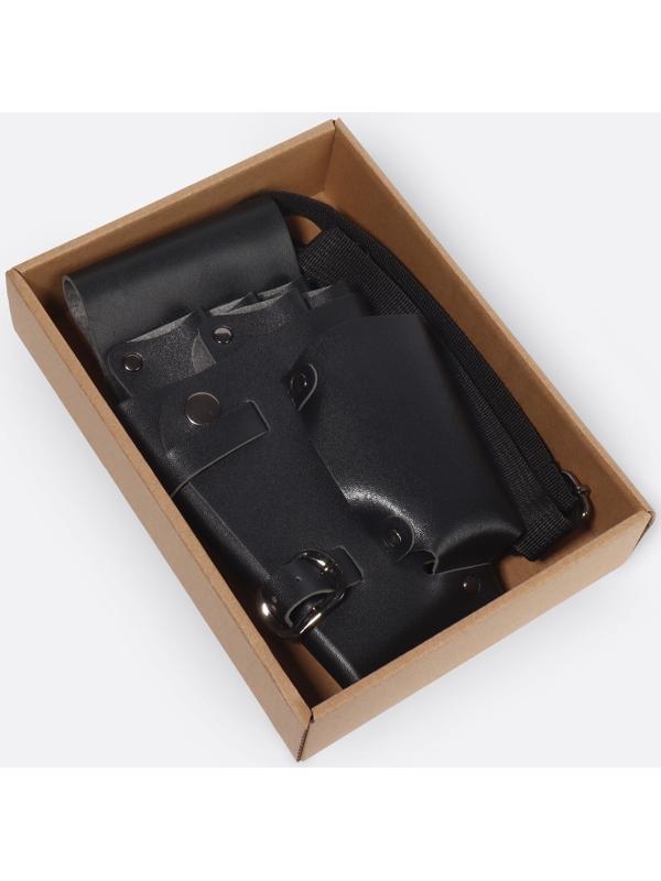 Сумка для мастера, 23 × 12 см, длина ремня 119 см, цвет чёрный