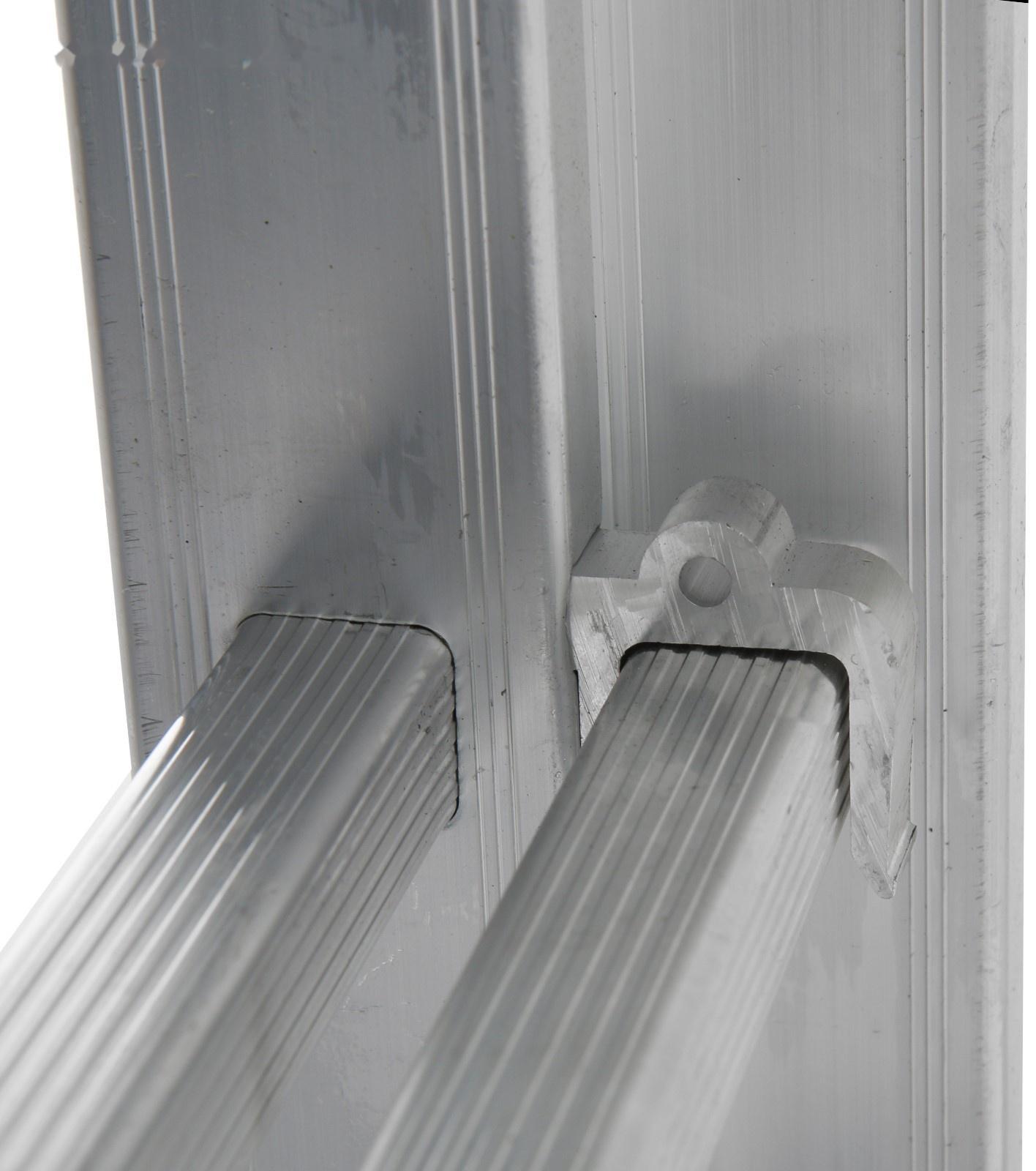 Лестница ТУНДРА, двухсекционная, алюминиевая, 6 ступеней