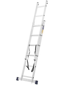 Лестница ТУНДРА, двухсекционная, алюминиевая, 6 ступеней