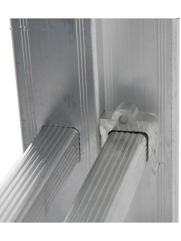 Лестница ТУНДРА, двухсекционная, алюминиевая, 6 ступеней