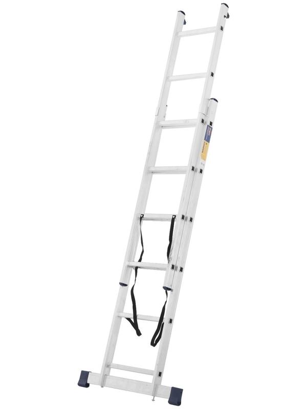 Лестница ТУНДРА, двухсекционная, алюминиевая, 6 ступеней