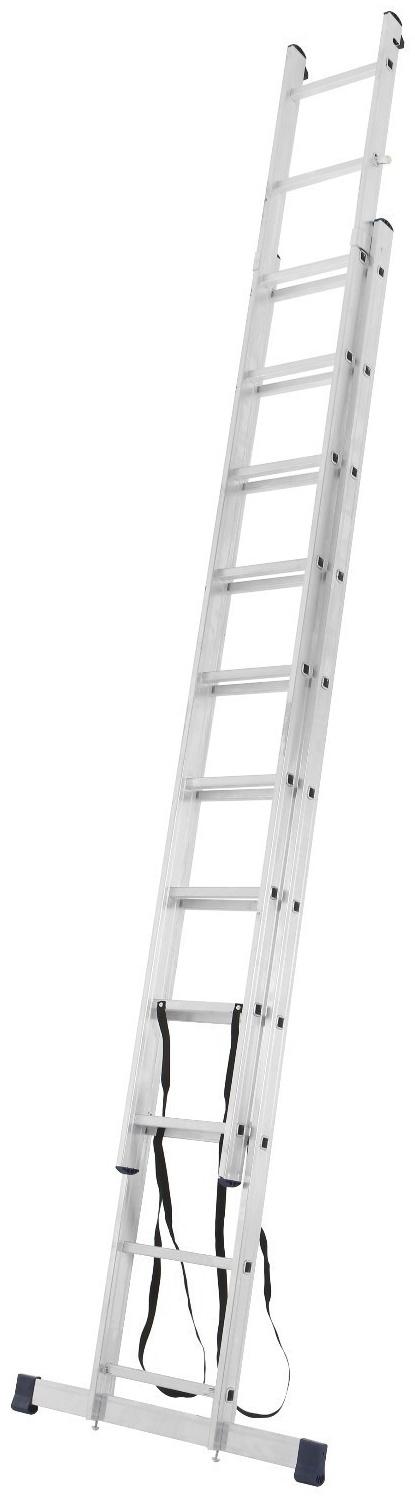 Лестница ТУНДРА, двухсекционная, алюминиевая, 11 ступеней