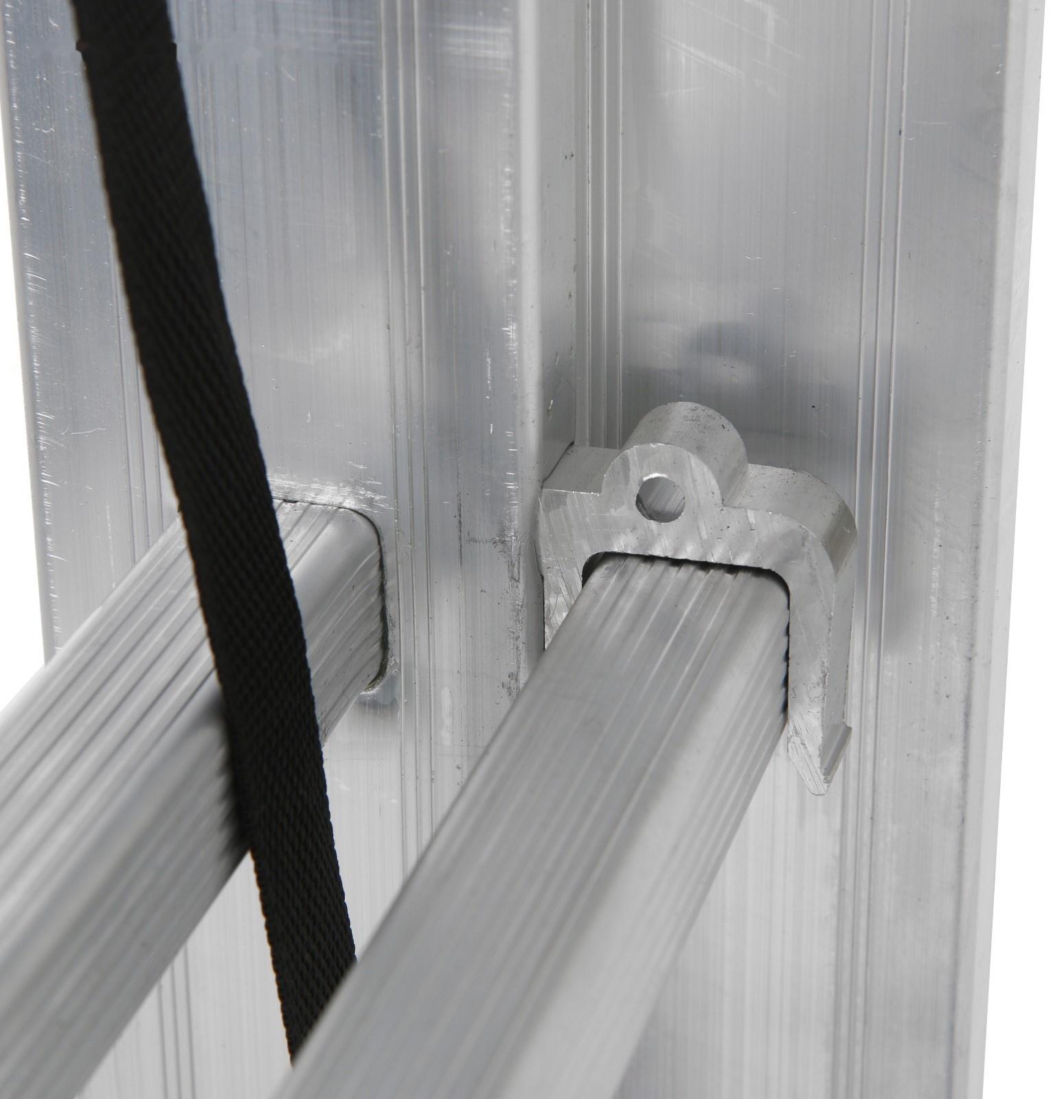 Лестница ТУНДРА, двухсекционная, алюминиевая, 11 ступеней