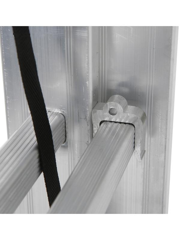 Лестница ТУНДРА, двухсекционная, алюминиевая, 11 ступеней