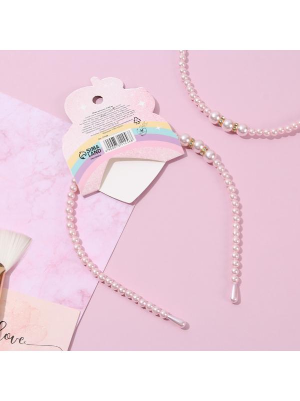 Ободок для волос жемчужный 