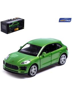 Машина металлическая PORSCHE MACAN S, 1:32, открываются двери, инерция, цвет зелёный