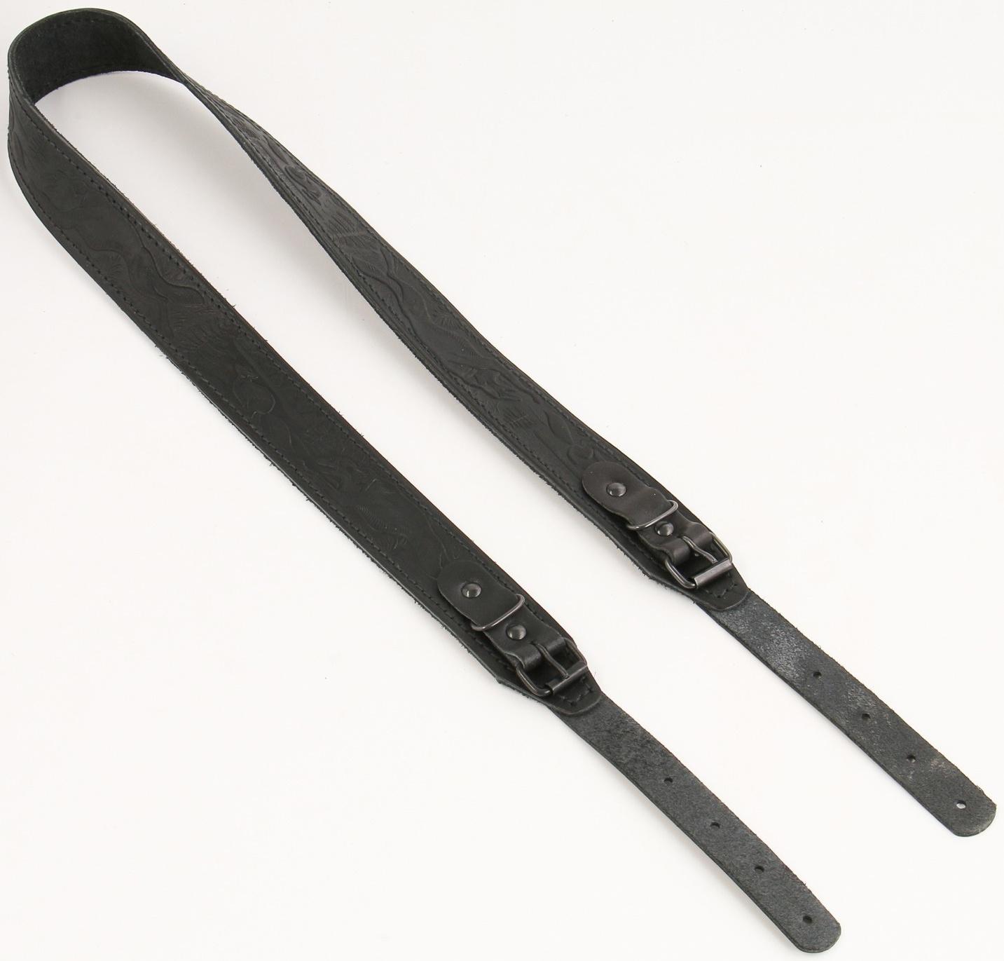 Ремень погонный, кожа, черный