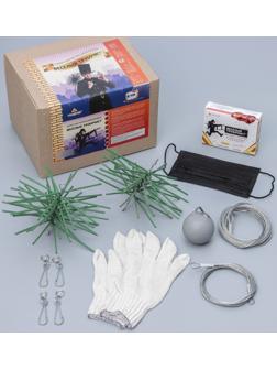 Набор для механической очистки дымыходов «Весёлый трубочист», d ерша=20 см, чистящее средство в комплекте