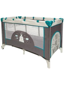 Манеж-кровать Amarobaby MULTIFORM Hello Bear, прямоугольный, цвет серый