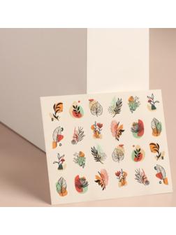 Слайдер - дизайн для ногтей «Яркая природа», фасовка 6 шт, разноцветный