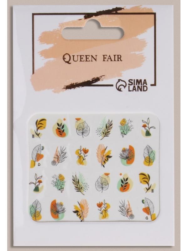 Слайдер - дизайн для ногтей «Яркая природа», фасовка 6 шт, разноцветный