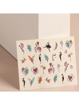 Слайдер - дизайн для ногтей «Нежный образ», фасовка 6 шт, разноцветные