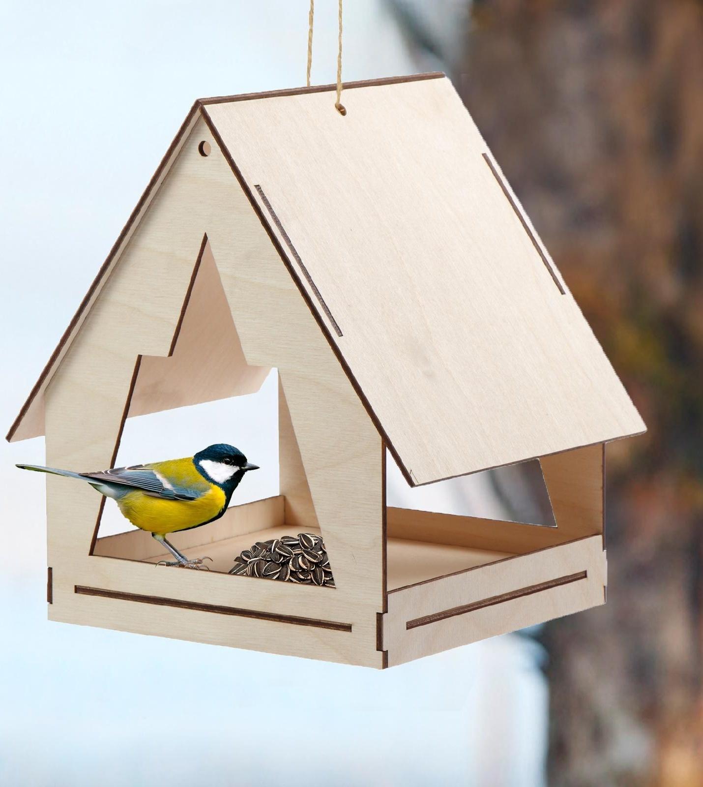 Kopмушка для птиц, 22 × 17 × 17 см, разобранная, «Юрта»