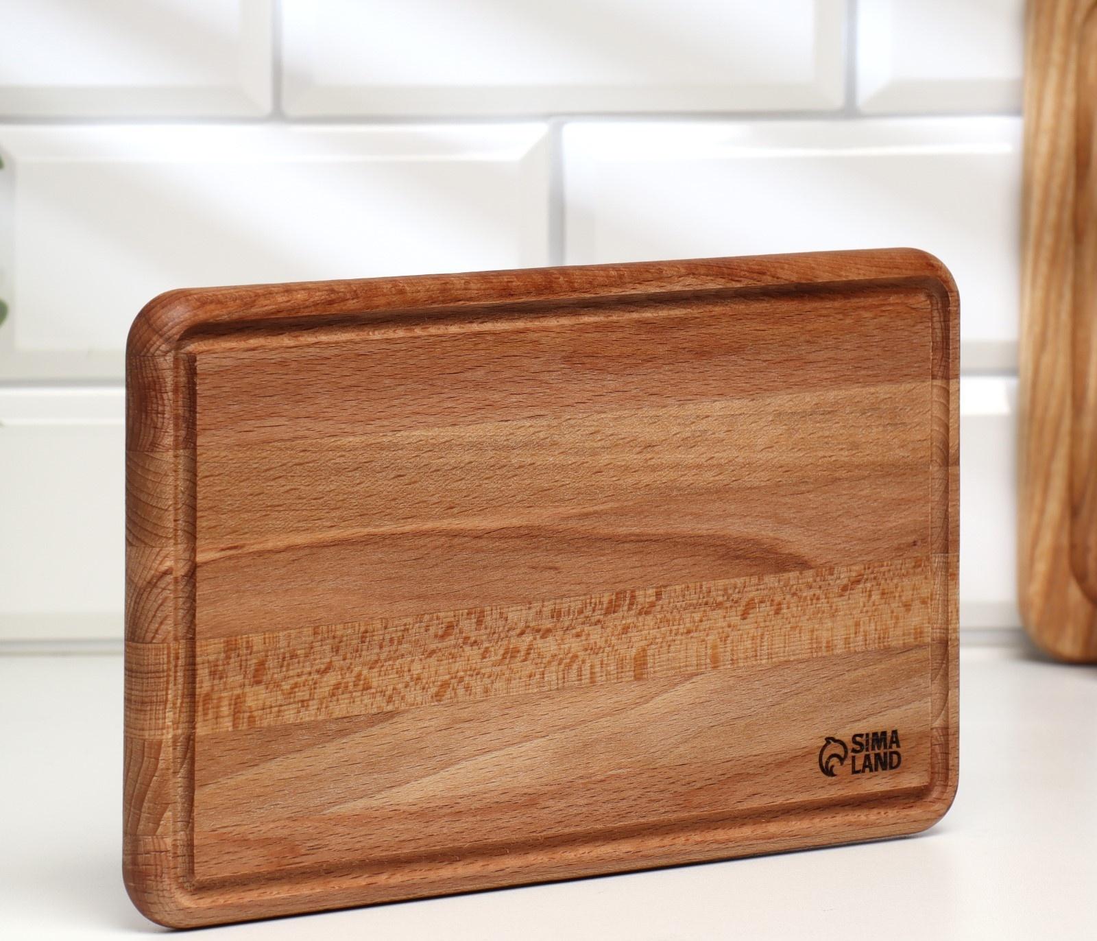 Доска разделочная и сервировочная 25х15х2 см, бук