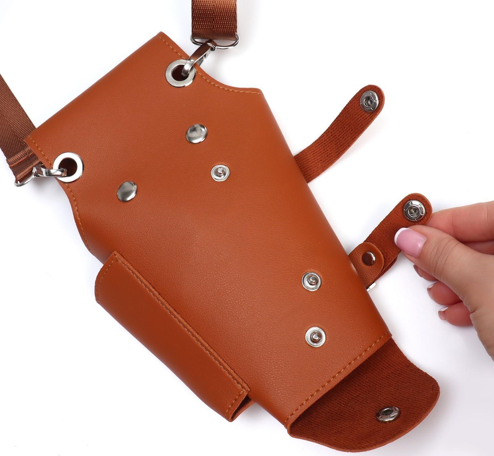 Сумка для мастера, 23 × 13,7 см, длина ремня 117 см, цвет коричневый