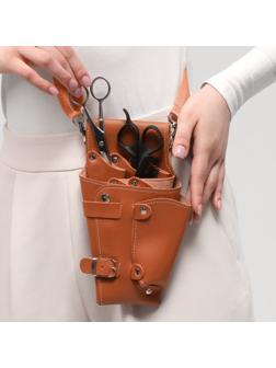 Сумка для мастера, 23 × 13,7 см, длина ремня 117 см, цвет коричневый