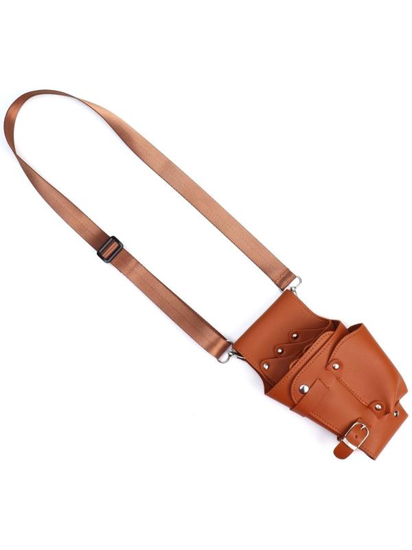 Сумка для мастера, 23 × 13,7 см, длина ремня 117 см, цвет коричневый