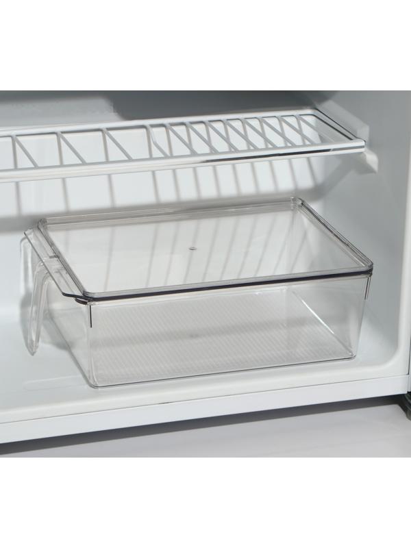 Контейнер для холодильника с крышкой и ручкой RICCO, 32×20,5×10 см, цвет прозрачный