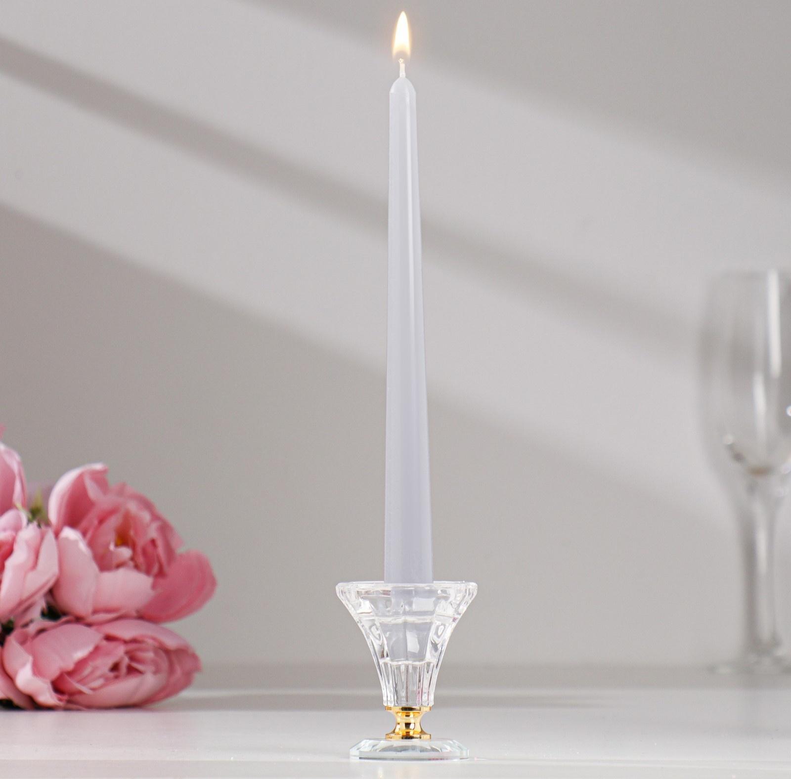 Набор свечей античных, 2,3х 24,5 см, 5 ч, 55 г, 4 штуки, серая