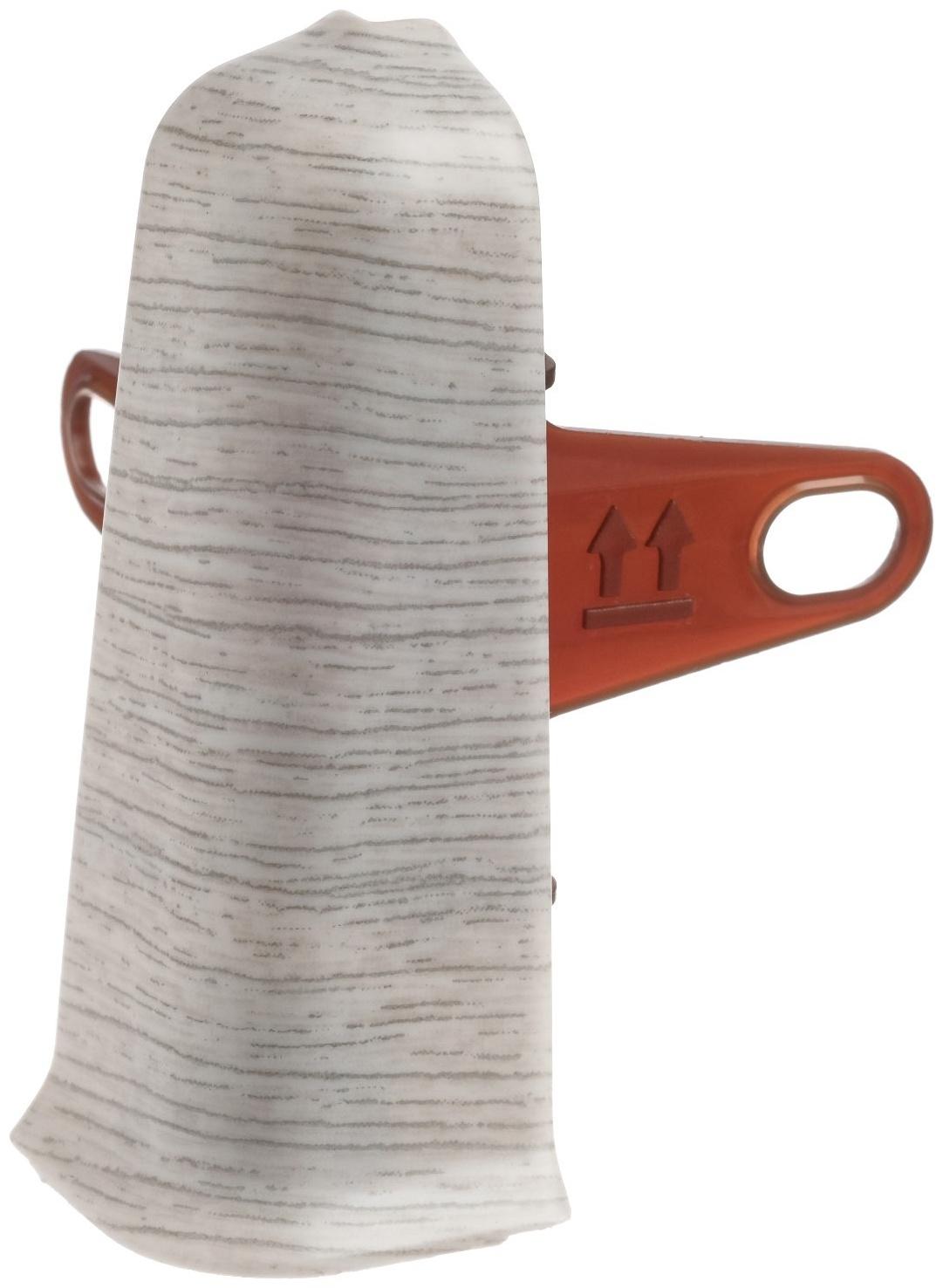 Угол наружный (внешний) с крепежом для плинтуса 70мм 