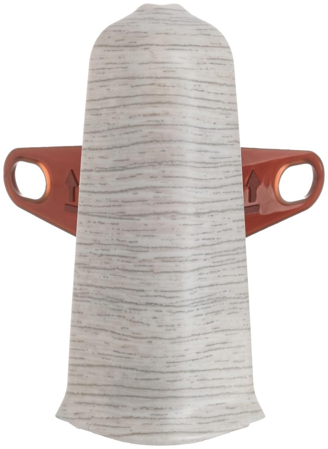 Угол наружный (внешний) с крепежом для плинтуса 70мм 