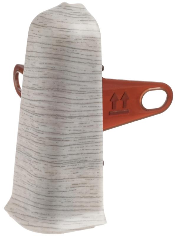 Угол наружный (внешний) с крепежом для плинтуса 70мм 